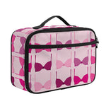 Pink Bra Breast Cancer Pattern Print Portable Lunch Bag