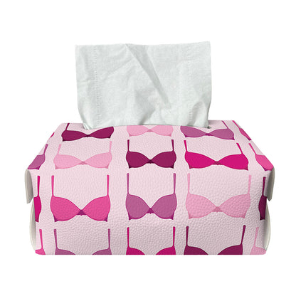Pink Bra Breast Cancer Pattern Print Rectangle Tissue Box Cover