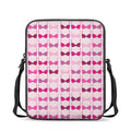 Pink Bra Breast Cancer Pattern Print Rectangular Crossbody Bag