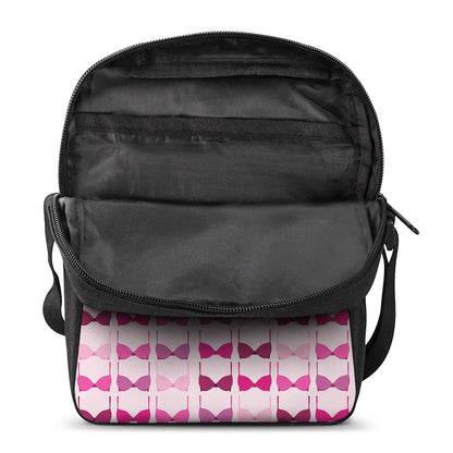 Pink Bra Breast Cancer Pattern Print Rectangular Crossbody Bag