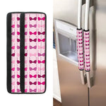 Pink Bra Breast Cancer Pattern Print Refrigerator Handle Covers