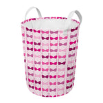 Pink Bra Breast Cancer Pattern Print Round Laundry Basket