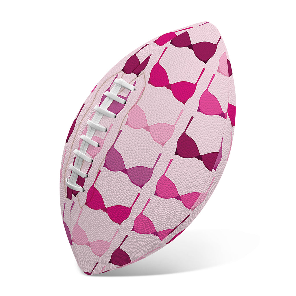 Pink Bra Breast Cancer Pattern Print Rugby Ball