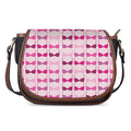 Pink Bra Breast Cancer Pattern Print Saddle Bag