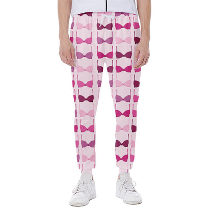 Pink Bra Breast Cancer Pattern Print Scuba Joggers