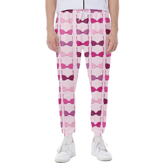 Pink Bra Breast Cancer Pattern Print Scuba Joggers