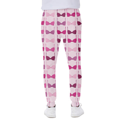 Pink Bra Breast Cancer Pattern Print Scuba Joggers