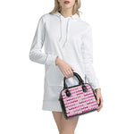 Pink Bra Breast Cancer Pattern Print Shoulder Handbag