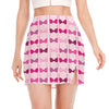 Pink Bra Breast Cancer Pattern Print Side Slit Mini Skirt