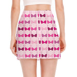 Pink Bra Breast Cancer Pattern Print Side Slit Mini Skirt