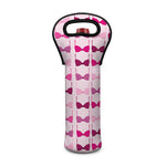 Pink Bra Breast Cancer Pattern Print Single Neoprene Wine Tote