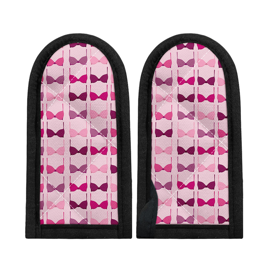 Pink Bra Breast Cancer Pattern Print Skillet Handle Cover