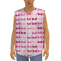 Pink Bra Breast Cancer Pattern Print Sleeveless Baseball Jersey