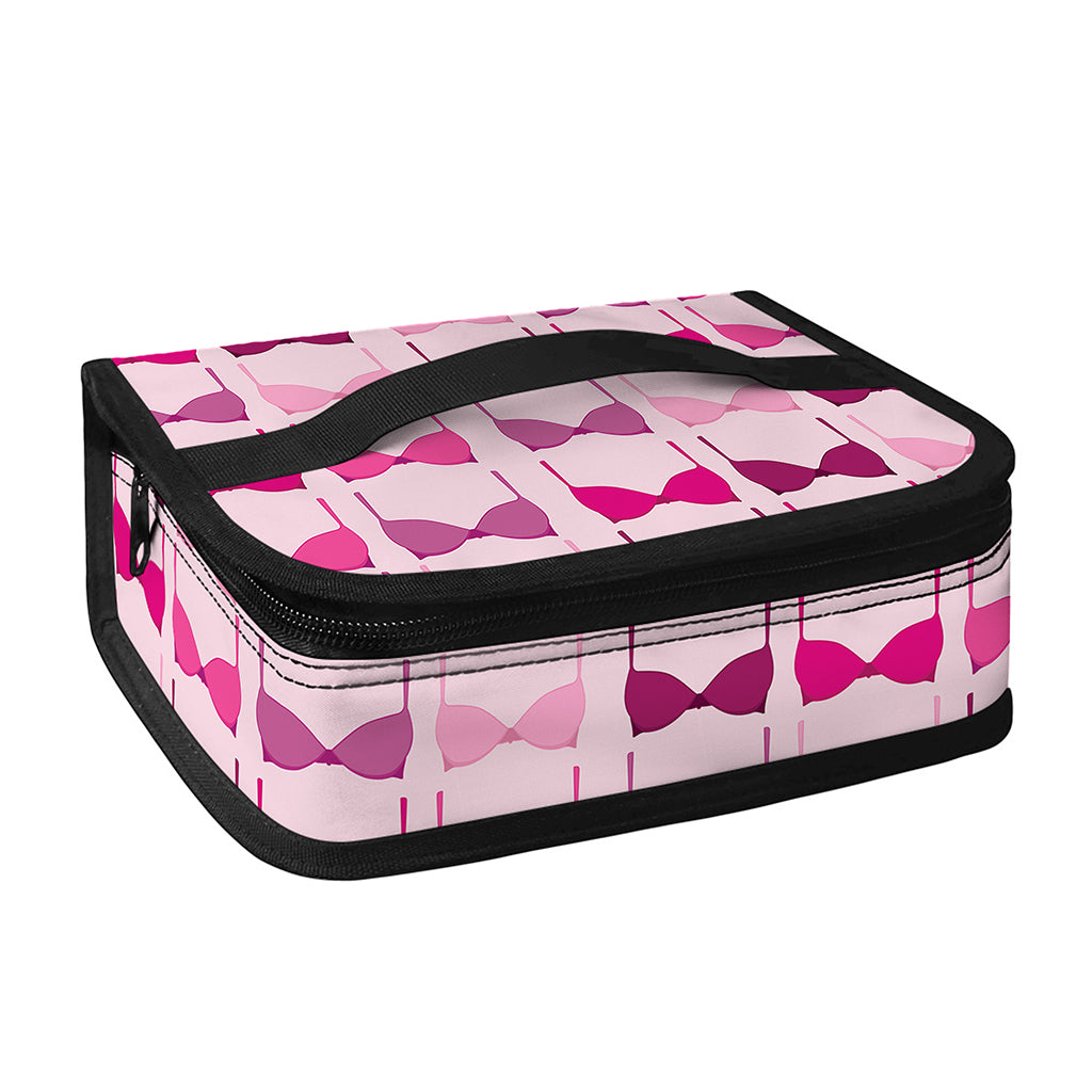 Pink Bra Breast Cancer Pattern Print Small Lunch Bag