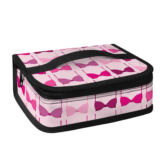 Pink Bra Breast Cancer Pattern Print Small Lunch Bag