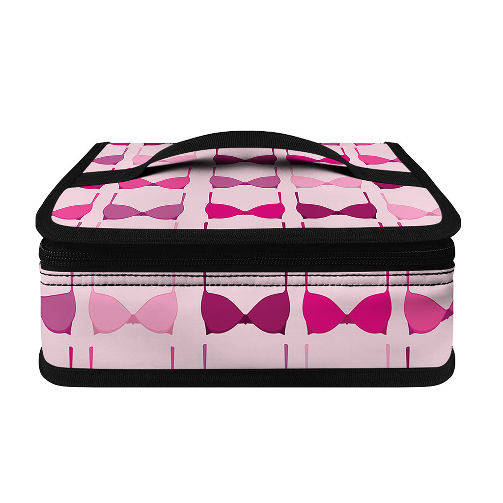 Pink Bra Breast Cancer Pattern Print Small Lunch Bag