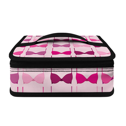 Pink Bra Breast Cancer Pattern Print Small Lunch Bag