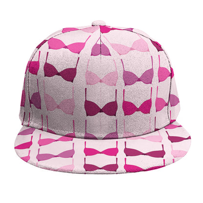 Pink Bra Breast Cancer Pattern Print Snapback Cap