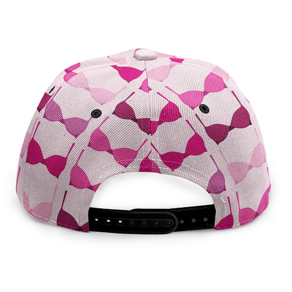 Pink Bra Breast Cancer Pattern Print Snapback Cap