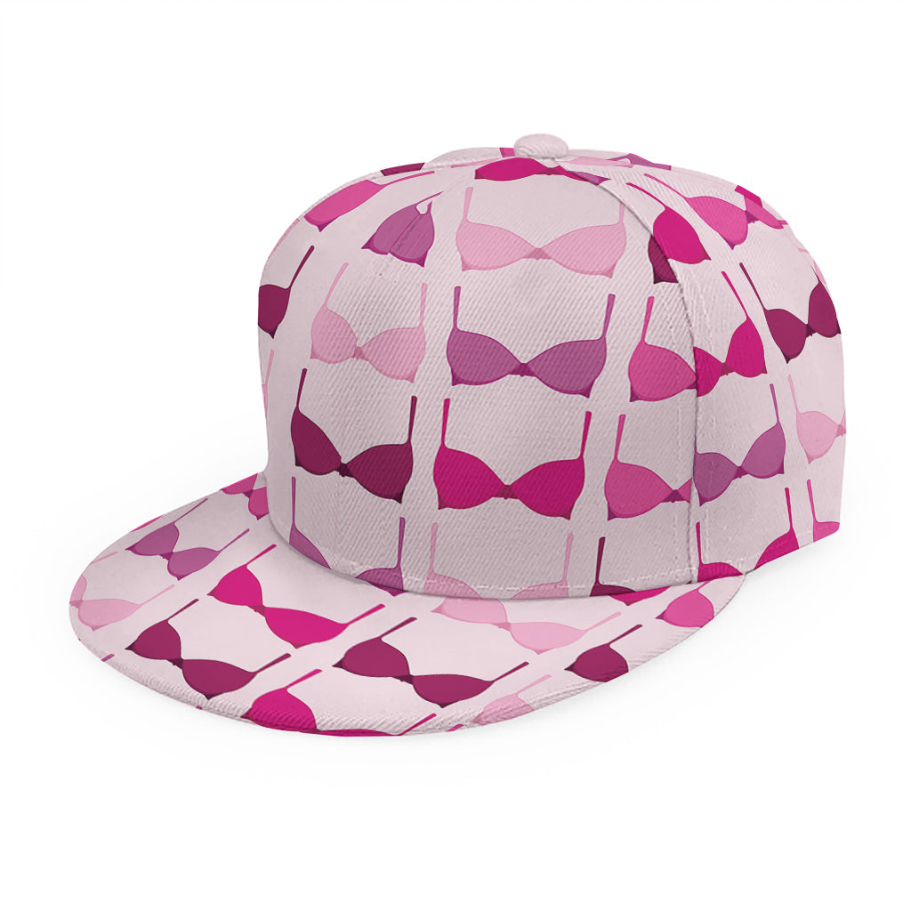 Pink Bra Breast Cancer Pattern Print Snapback Cap