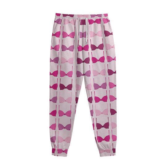Pink Bra Breast Cancer Pattern Print Sweatpants