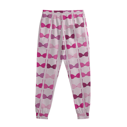 Pink Bra Breast Cancer Pattern Print Sweatpants