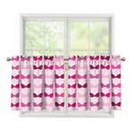 Pink Bra Breast Cancer Pattern Print Tier Curtains