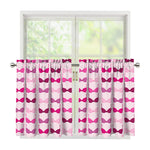 Pink Bra Breast Cancer Pattern Print Tier Curtains