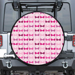 Pink Bra Breast Cancer Pattern Print Tire Cover