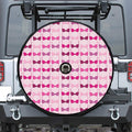 Pink Bra Breast Cancer Pattern Print Tire Cover With Camera Hole