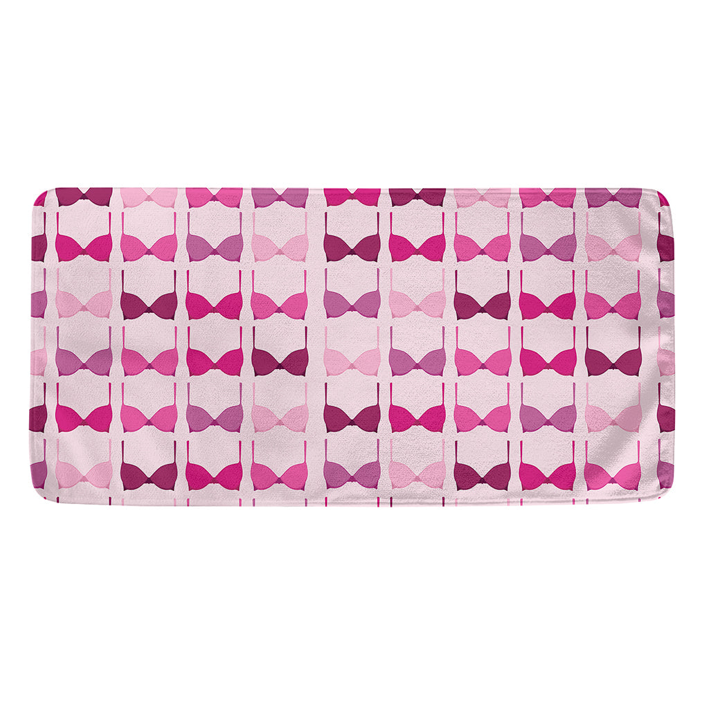 Pink Bra Breast Cancer Pattern Print Towel