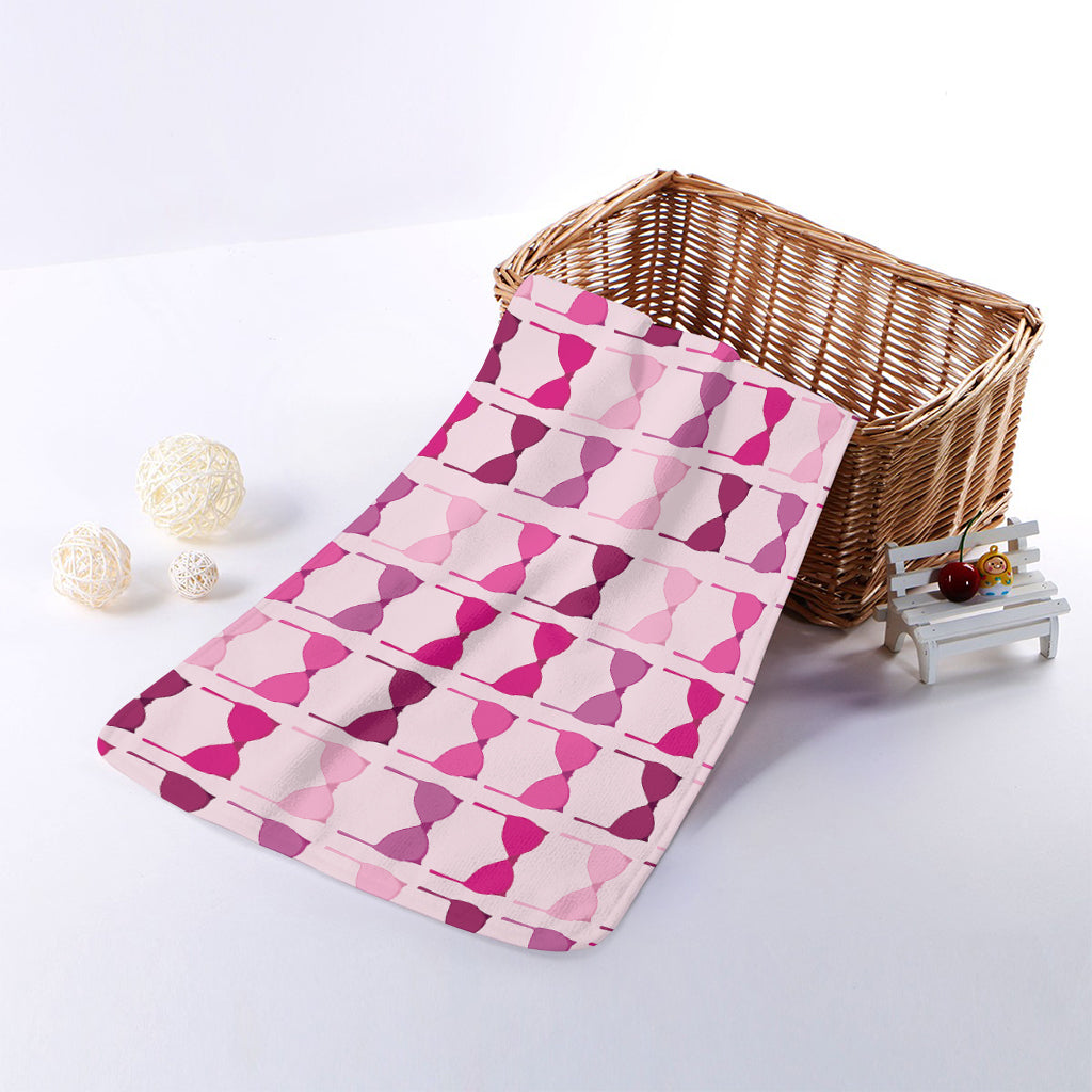 Pink Bra Breast Cancer Pattern Print Towel