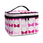Pink Bra Breast Cancer Pattern Print Travel Makeup Bag