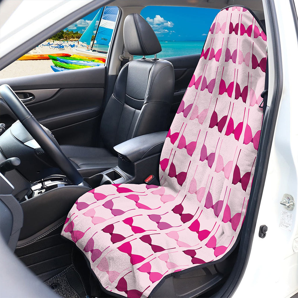 Pink Bra Breast Cancer Pattern Print Waterproof Car Seat Cover