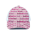 Pink Bra Breast Cancer Pattern Print White Mesh Trucker Hat