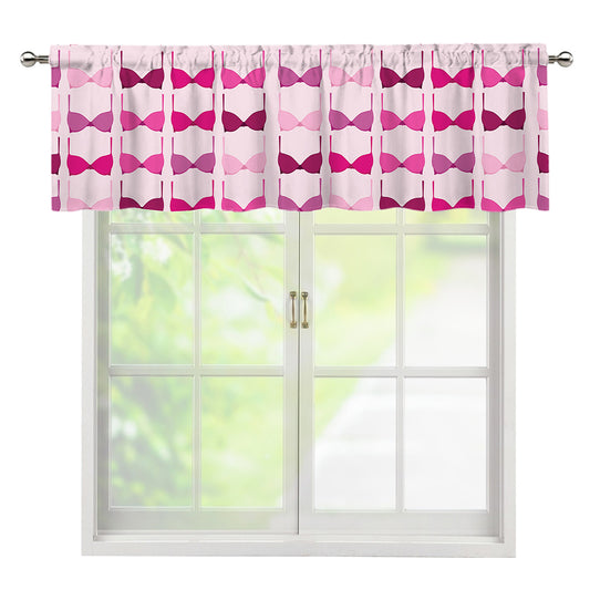 Pink Bra Breast Cancer Pattern Print Window Valance