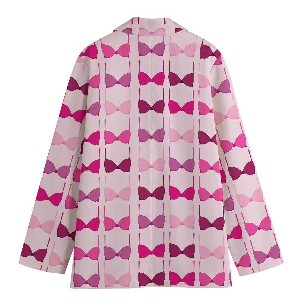 Pink Bra Breast Cancer Pattern Print Women's Blazer