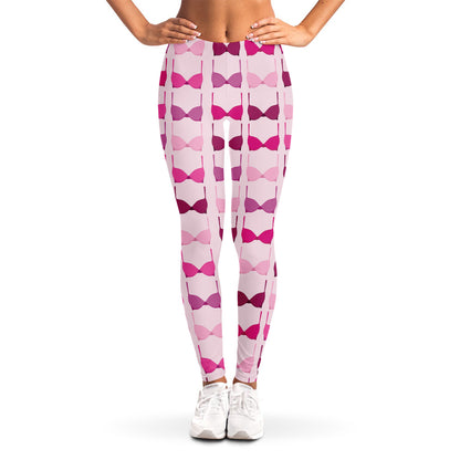 Pink Bra Breast Cancer Pattern Print Women's Leggings