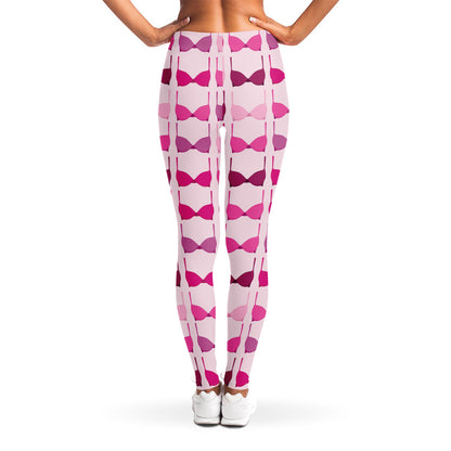 Pink Bra Breast Cancer Pattern Print Women's Leggings