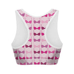 Pink Bra Breast Cancer Pattern Print Women's Sports Bra