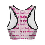 Pink Bra Breast Cancer Pattern Print Women's Sports Bra