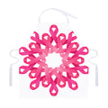Pink Breast Cancer Ribbon Flower Print Adjustable Apron