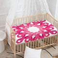 Pink Breast Cancer Ribbon Flower Print Baby Crib Sheet