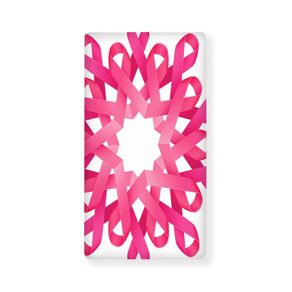 Pink Breast Cancer Ribbon Flower Print Baby Crib Sheet