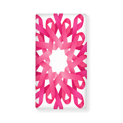 Pink Breast Cancer Ribbon Flower Print Baby Crib Sheet