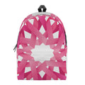 Pink Breast Cancer Ribbon Flower Print School Backpack