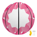 Pink Breast Cancer Ribbon Flower Print Basketball