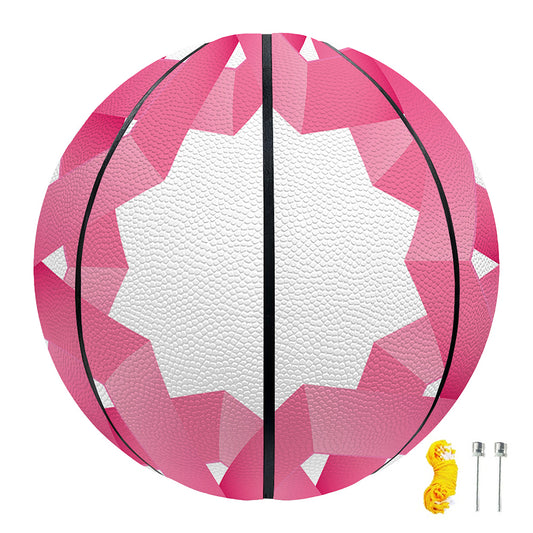 Pink Breast Cancer Ribbon Flower Print Basketball