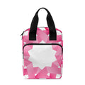 Pink Breast Cancer Ribbon Flower Print Bible Tote Bag