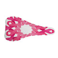 Pink Breast Cancer Ribbon Flower Print Bicycle Seat Cover